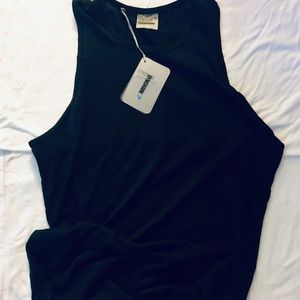 Perforated Longline Tank - Black - Large